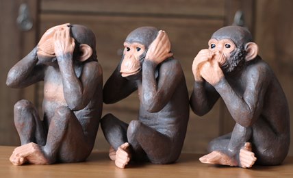 Duże Trzy mądre małpy małpki  idealne na prezent