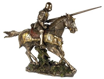 Rycerz na koniu w galopie