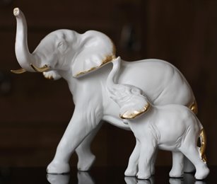 Słoń z małym słonikiem Słonik Prezent dla Matki