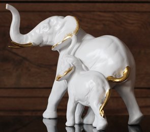 Słoń z małym słonikiem Słonik Prezent dla Matki